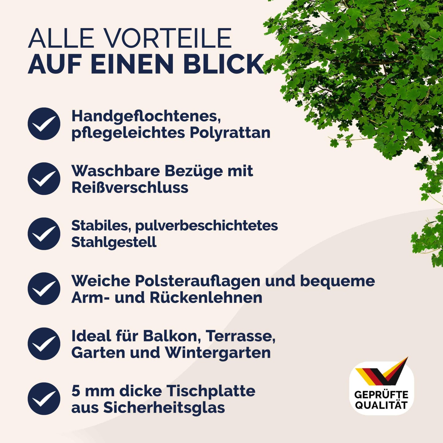 Casaria® Gartenmöbel Set Wetterfest 4 Personen Outdoor inkl. Auflagen Polyrattan 2 Sessel Gartenbank Tisch Garten Terrasse Balkon Möbel Lounge Grau